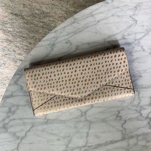 Anthropologie Gold Speckled Travel Wallet